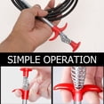 thumbnail image 4 of Luxshiny 2Pcs Multifunctional Dredging Tool Assorted Color Pipeline Drain Remover for Home Use, 4 of 7