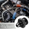 thumbnail image 2 of 6AN Flare to 10AN ORB O Ring Port Male Fuel Pump Rail Adapter Fuel Fitting Adapters for Car Auto Aluminum Alloy Black, 2 of 6