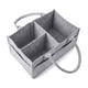 thumbnail image 2 of Organizador de almacenamiento de múltiples compartimentos con asas, fibra de poliéster ligera, 33x23x18 cm, gris, para artículos de tocador, accesorios y uso doméstico o de viaje., 2 of 6