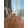 thumbnail image 4 of ESTE ORIGIN 2Ct Oval Solitaire Moissanite Engagement Ring with Side Marquise Stone 14K Rose Gold Floating Bezel Set Ring for her, available in US 5., 4 of 10