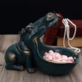 thumbnail image 4 of Resin Hippopotamus Storage Box Statue Creative Hippo Sculpture Key Candy Container Home Table Decoration Gift, 4 of 9