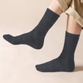thumbnail image 5 of qelini Thick Crew Socks for Women Plus Size Warm Cozy Mid Calf Socks Fall Winter Floor Socks Solid Color Socks, 5 of 8