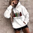 thumbnail image 2 of Color Block Hoodies for Women Loose Patchwork Cute Gnomes Print Hooded Sweatshirts Winter Holiday Sweaters, 2 of 3