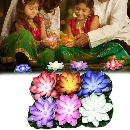 

Likthione Party Light-up Decoration 50% Off Clear! 6 Pcs Decoration Floating With Lights Plastic Flower Plastic Flower Artificial Traditional Indian Decor For Puja Home Party Decoration