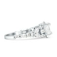 thumbnail image 5 of Vintage Style Ring Cubic Zirconia White Tone 925 Sterling Silver, Size 7, 5 of 7