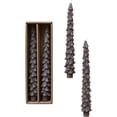 thumbnail image 1 of Creative Co-Op Unscented Tree Shaped Taper Candles, Pewter, Set of 2, 1 of 6