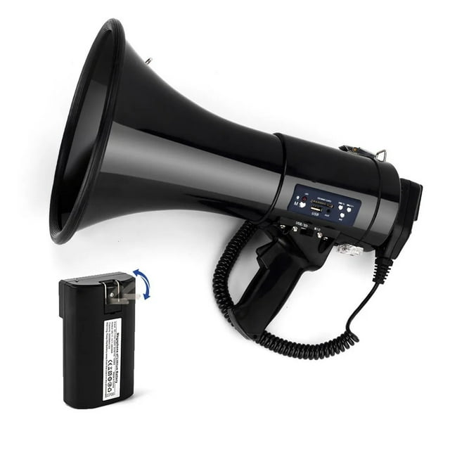 Loudspeaker Multi-function 50W Speaker High-power Megaphone Rechargeable Recording Portable Wireless Outdoor Handheld Tweeter ,Clear and Reliable