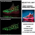 thumbnail image 3 of BINQER Unisex Fluorescent Basketball Shoes Sneakers Super Light High Top Graffiti Style Combat Basketball Boots, 3 of 7