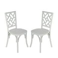thumbnail image 2 of Emma + Oliver Set of 2 Solid Wood Stack Dining Chairs with Decorative Back Design and White Finish, 2 of 12