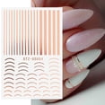 thumbnail image 3 of opvise Nail Strip Half Moon Shape 3D Effect Ultra Thin Rose Gold Striping Tape Manicure Design Lines for Female, 3 of 8
