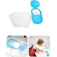 thumbnail image 1 of Mini Boxed Paper Soap Sheets, Disposable Cleaning Paper Soap Mini Bath Slice Sheets Scented Foaming Paper Soap for Outdoor Travel Camping Hiking, 1 Box (20 Sheets), 1 of 8