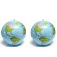 thumbnail image 1 of 2Pcs 38cm Inflatable Globe Beach Ball Inflatable Earth World Ball Playing Toy for Kids Children Learning, 1 of 8