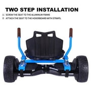 HoverTech 1 All In One Hover Cart Attachment For Hoverboard - Transform your Hoverboard into a Go Kart with Hovercart - Blue