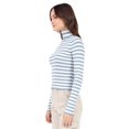 thumbnail image 2 of Playera Para Mujer Quarry A Rayas Con Cuello Alto Color Azul, 2 of 4