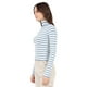 thumbnail image 2 of Playera Para Mujer Quarry A Rayas Con Cuello Alto Color Azul, 2 of 4