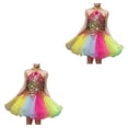 thumbnail image 4 of Minnieouse Vestido de baile de Ballet de lentejuelas, disfraces de tutú de malla para niñas, ropa de baile, ropa para niños, muñequera, Como se muestra 160cm 2Conjunto, 4 of 6