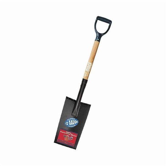 Spade, Edging and Planting Shovel, 12 ga. Steel Blade, Wood Handle