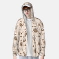 thumbnail image 2 of Fotbe Chicken With Floral Chaqueta con Protección Solar UPF 50+ para Hombre y Mujer, Camisa con Capucha y Bolsillos-Small, 2 of 7