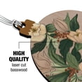 thumbnail image 3 of Pretty Floral Flowers Wood Christmas Tree Holiday Ornament, 3 of 7