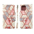 thumbnail image 3 of Pink Marble Case for iphone iPhone 12 Pro Magnetic Detachable Pu Leather Wallet Cover Flap Closure Snap-on Book Style Cases Card Holders Wrist Strap 2 in 1 Folio Flip, 3 of 3