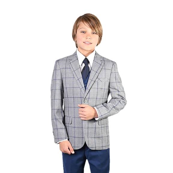 B-108 Gray 3Pc Compose Suit With Vest By Alberto Nardoni Brand Designer