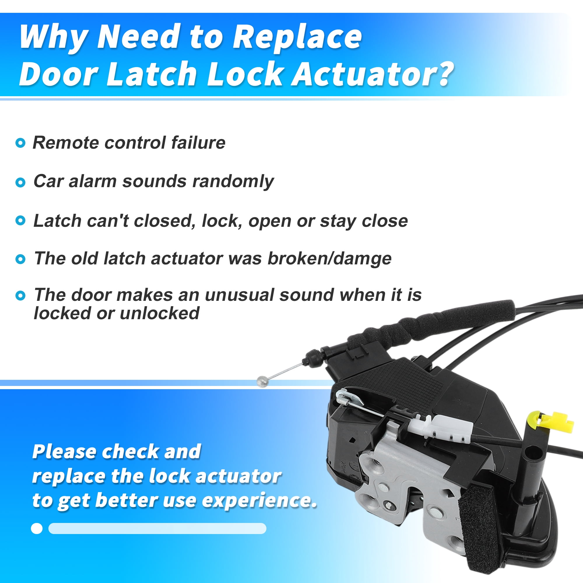 Unique Bargains Power Door Lock Latch Actuator for Nissan Sentra 2013-2019 Left Side
