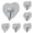 White 6PCS, variant on Adhesive Wall 4 Pcs Hooks Heavy Duty No-Drill Heart-Shaped Decorative Hooks Renter-Friendly Wall Organizer for Kitchen, Bathroom, Bedroom, Ceiling & Home Storage Use