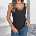 thumbnail image 5 of Women's Round B Neck Sleeveless Knitted Slim Fit Casual Open Navel Vest, 5 of 8