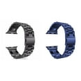 thumbnail image 1 of BRADCET 1/2Pack Stainless Steel Metal Band for Apple Watch Bands 44mm 45mm 40mm 41mm 38mm 49mm 42mm Women Men Butterfly Clasp Link Metal Bands Wristbands for iWatch Series Ultra 8 7 SE 6 5 4 3 2 1, 1 of 17