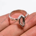 thumbnail image 5 of Herkimer Diamond Raw Crystal Gemstone 925 Sterling Silver Ring for Women, 5 of 5