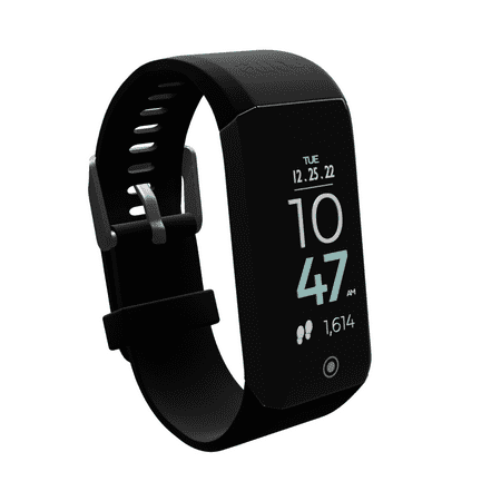 iHome Smart Health Band  Activity Tracker Watch with Heart Rate Monitor  IP67 Waterproof Fitness Wristband with Step Counter  Calorie Counter  Smart Watch for Women and Men  Black