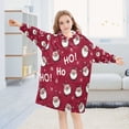 thumbnail image 5 of BZSMCE Wearable Blanket Hoodie Fashion Santa’s Ho-ho-happy Blast Home Wear, 5 of 7