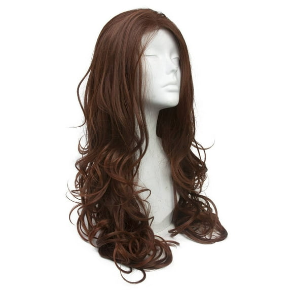 Elegante Womens Holiday Lace Front Red Wig