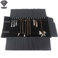 thumbnail image 3 of Luxury Velvet Chain Jewelry Storage Roll Bag Pendant Necklace Organizer Pouch Watch Bracelet Display Holder Travel Case Portable PU Black Recommend, 3 of 6