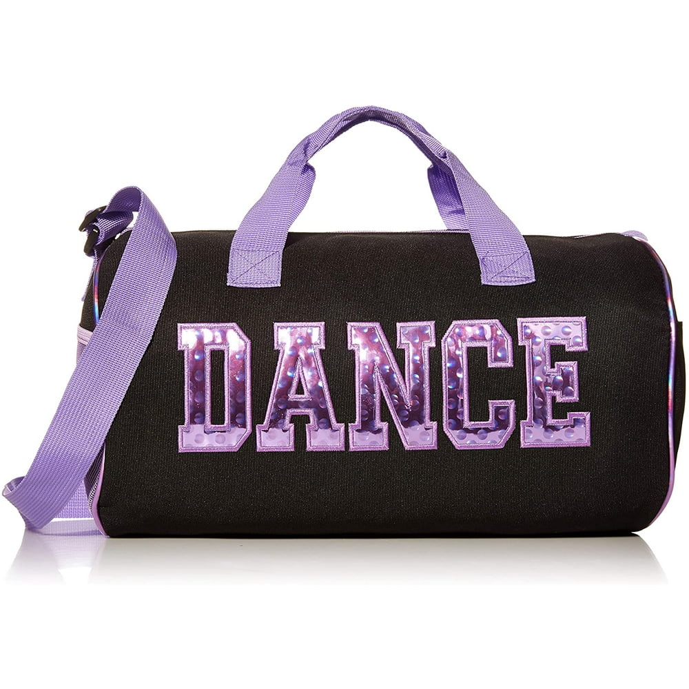 Dance Duffel Bag With Multicolored Dance Print (Purple)