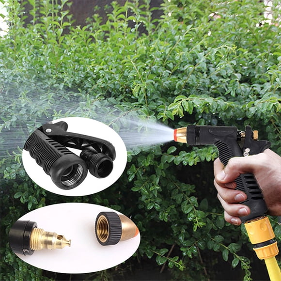 SuoKom Garden Hose Nozzle, Tpr Grip Spray Nozzle High Pressure Water Nozzle with 4 Patterns for Watering Garden, Washing Cars