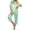 Lg, variant on Womens Satin Capri Pajamas Set Silk Short Sleeve Pjs 2 Piece Lounge Sets Button Down Sleepwear