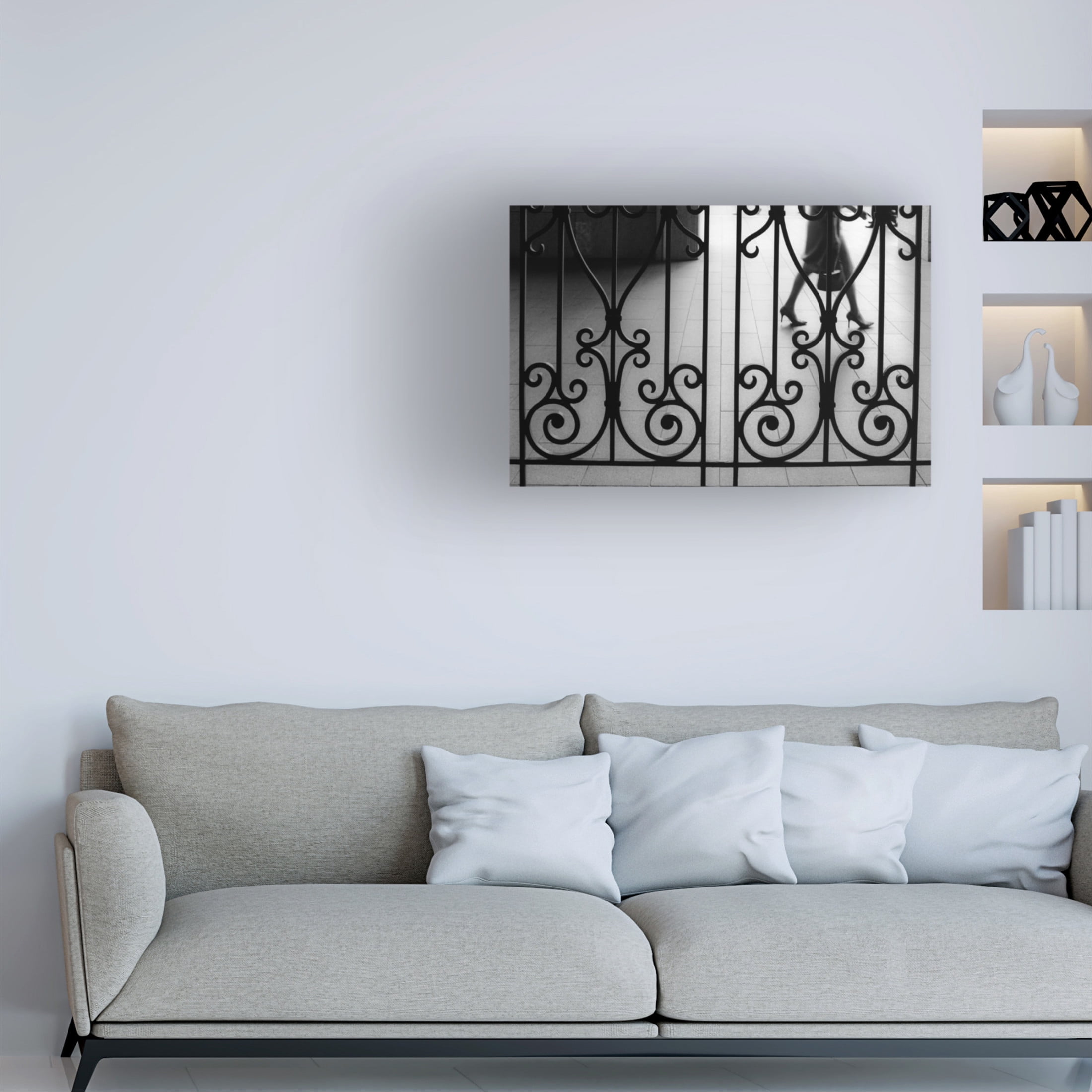 Canvas Wall Art - Masahiro Miyagi 'Street 15' Wall Art for Living Room, Bedroom, or Office D?cor by Trademark Fine Art - 32 x 22 Inches