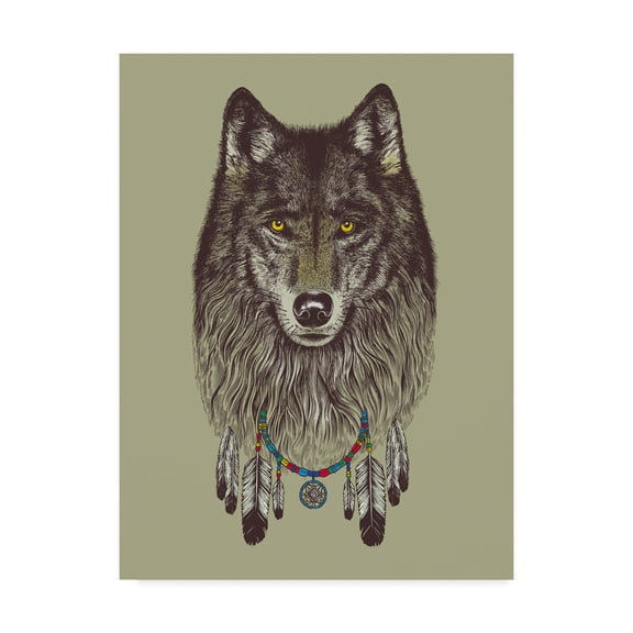 Trademark Fine Art 'Wolf Dreams' Canvas Art by Rachel Caldwell