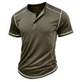 thumbnail image 3 of fatyb Men's Casual Shirts Short Sleeve Button T-Shirts Lightweight Pullover Summer Basic Tee for Men, 3 of 5