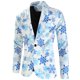 thumbnail image 3 of Traje de Blazers de fiesta delgado, chaqueta Blazer de moda, traje con estampado navideño, abrigo para hombre, disfraz informal con botones, 3 of 5