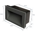 thumbnail image 4 of ZHAOCHENG Lámpara de pared LED de 3 W para iluminación empotrada de terraza/luces OSRAM SMD para interiores y exteriores, IP65/3000 K/162 mm, luz blanca cálida, color negro, 4 of 5