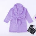thumbnail image 4 of Utoimkio Boys Girls Bath Robe Soft Warm Fuzzy Flannel Bathrobes with Belt and Pockets for Kids 3-12 Years, 4 of 8