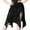 Black, variant on Women Irregular Tassel Latin Skirt Elastic Waist Slit Dancewear