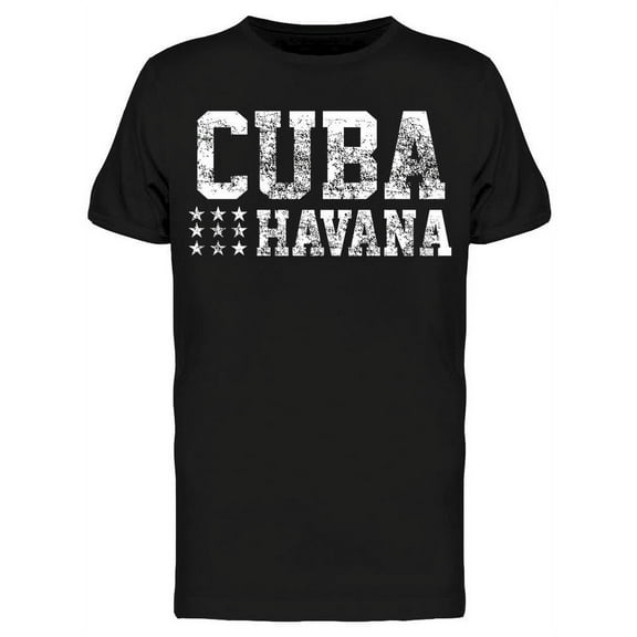 Cuba Havana Art T-Shirt Men -Image by Shutterstock, Male XX-Large