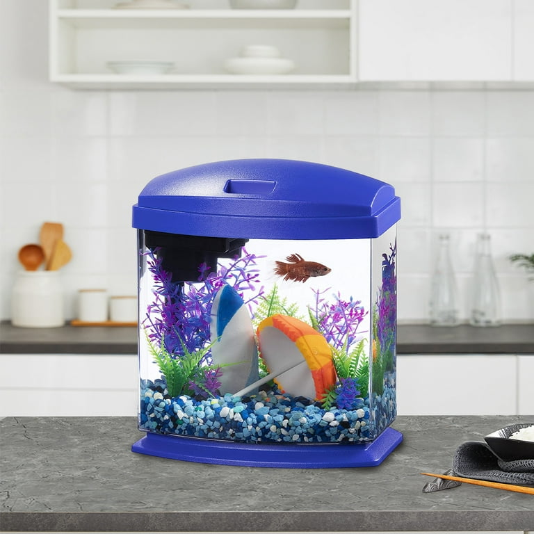 Aqueon LED MiniBow 1 SmartClean Aquarium Kit Blue - 1 Gallon