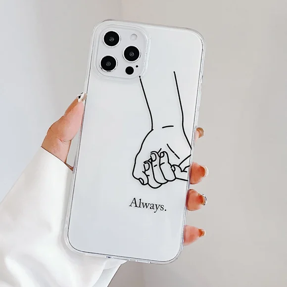 Girls Bff Best Friends Forever Always Phone Case for IPhone 15 14 13 11 Pro XS MAX 7 8 Plus X XR SE20 12 Mini Cute Couples Cover T-C1042T5 For iPhone 15