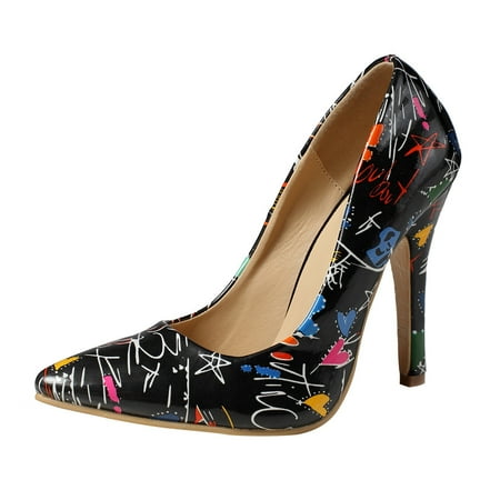 

Black Heels Women S High-Heeled Shoes Wild Pointed Shallow Ladies Shoes Stiletto Single Shoe