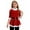 Red, variant on TiaoBug Kids Girls Christmas Figure Ice Skating Dress Santa Velvet 3/4 Sleeves Tutu Dress Holiday Performance Red 12