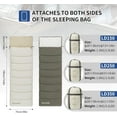 thumbnail image 4 of Camping Sleeping Bag for Adults, 36/54℉, Spliceable Double Sleeping Bag 3 Seasons, Lightweight Waterproof Sleep Bags for Cold&Warm Weather, 4 of 7